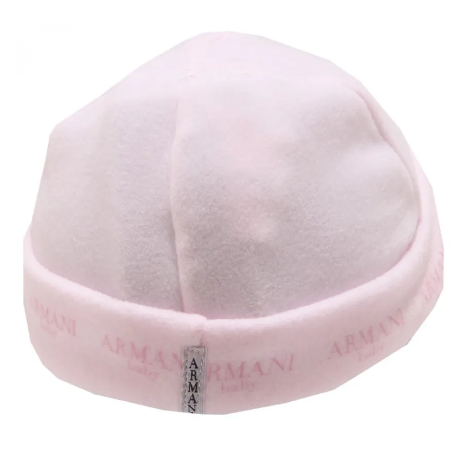 4870T cappello bimba ARMANI BABY pile rosa cuffia hat baby