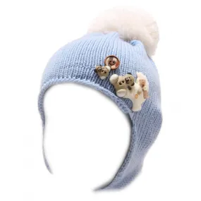 6145I cuffia bimba REGINA BY ANGELA MAFFEI lana merino cappello hat kids