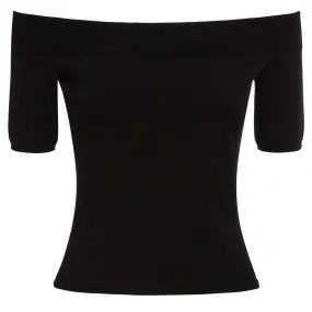 ALEXANDER MCQUEEN  Top in maglia nero