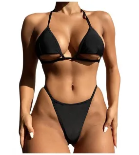 Bikini Femme 2023 Fasciatura Bikini Bandeau Bikini Top Split Bikini Costume da bagno Donna Push Up Halter Costume da bagno donna