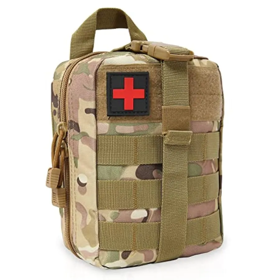 BITUOR Kit di Pronto Soccorso, Borsa Tattica di Primo Soccorso, Molle Pouch First Aid Bag, Sicurezza e Kit di Sopravvivenza da C