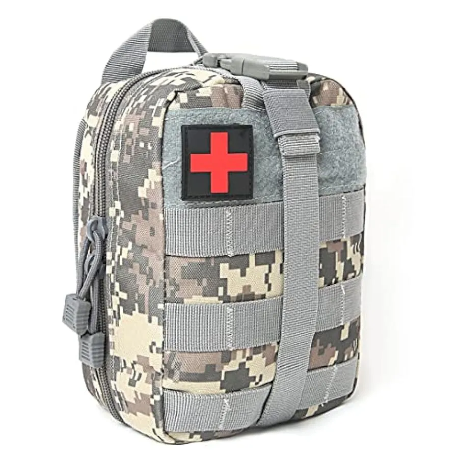 BITUOR Kit di Pronto Soccorso, Borsa Tattica di Primo Soccorso, Molle Pouch First Aid Bag, Sicurezza e Kit di Sopravvivenza da C