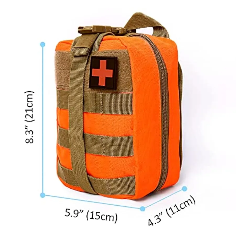 BITUOR Kit di Pronto Soccorso, Borsa Tattica di Primo Soccorso, Molle Pouch First Aid Bag, Sicurezza e Kit di Sopravvivenza da C