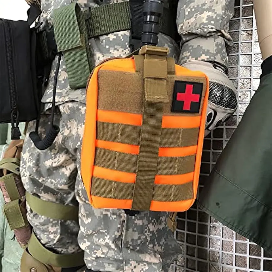 BITUOR Kit di Pronto Soccorso, Borsa Tattica di Primo Soccorso, Molle Pouch First Aid Bag, Sicurezza e Kit di Sopravvivenza da C