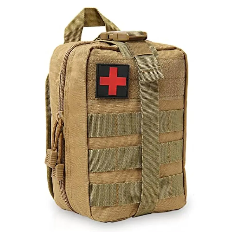 BITUOR Kit di Pronto Soccorso, Borsa Tattica di Primo Soccorso, Molle Pouch First Aid Bag, Sicurezza e Kit di Sopravvivenza da C