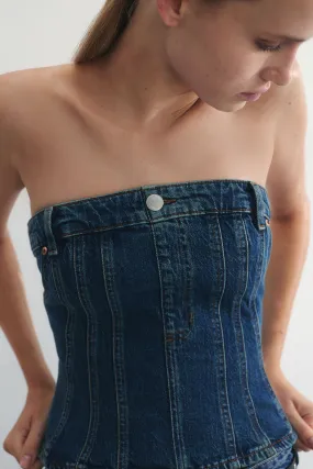 Bustier in jeans