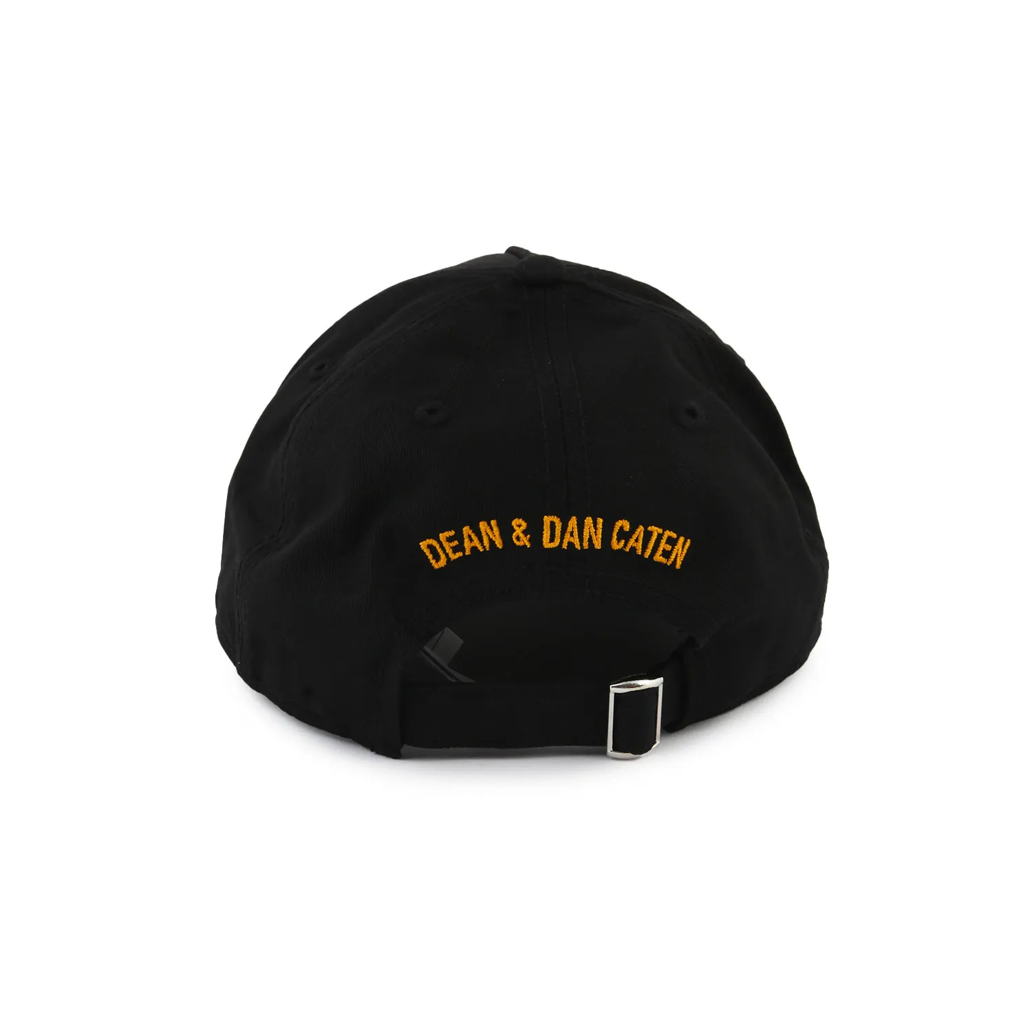 Cappello Dsquared2 Nero Con Loghi Arancio E Rosso