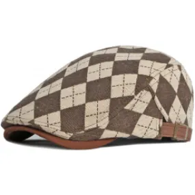 Cappello in cotone con motivo wobble Marrone