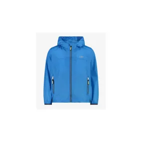 Cmp Boy Fix Hood Rain Jacket Giacchetta Impermeabile Bluette Junior