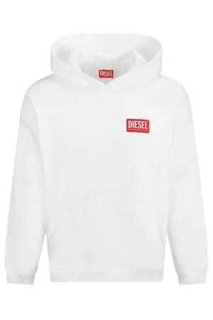 DIESEL Abbigliamento,Felpe Felpa S-BOXT in cotone bianco 