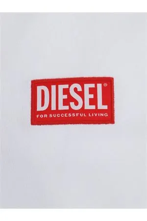 DIESEL Abbigliamento,Felpe Felpa S-BOXT in cotone bianco 