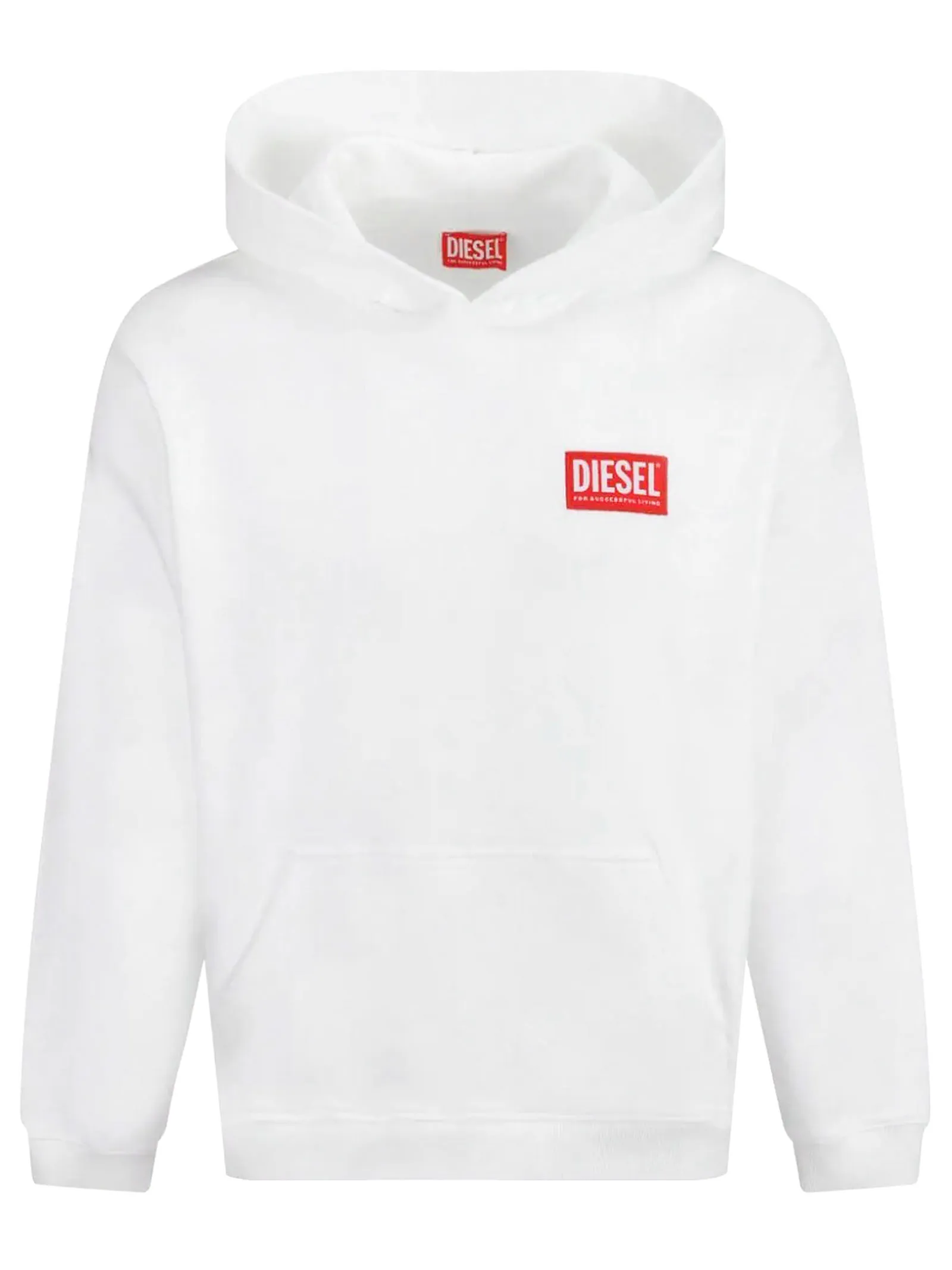 DIESEL Abbigliamento,Felpe Felpa S-BOXT in cotone bianco 