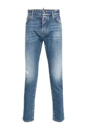 DSQUARED Abbigliamento,Jeans Jeans in denim di cotone blu 