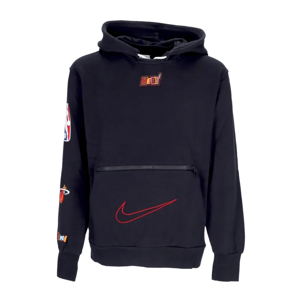 felpa cappuccio uomo nba city edition courtside fleece hoodie miahea BLACK