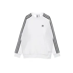 felpa girocollo uomo 3-stripes crew WHITE