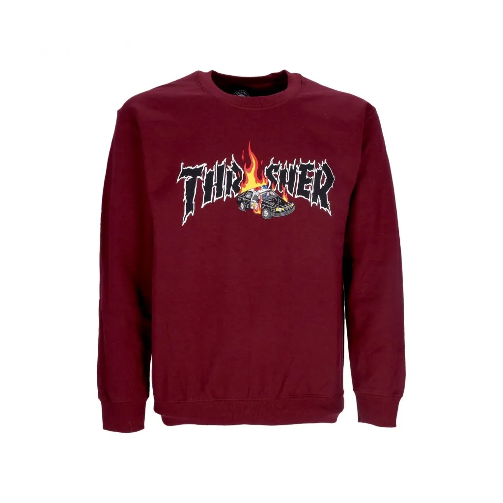 felpa girocollo uomo cop car crewneck MAROON