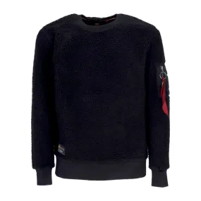 felpa girocollo uomo teddy sweater BLACK