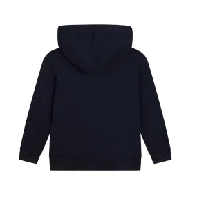 Felpa Hoodie Blu Navy Con Paillettes Multicolor