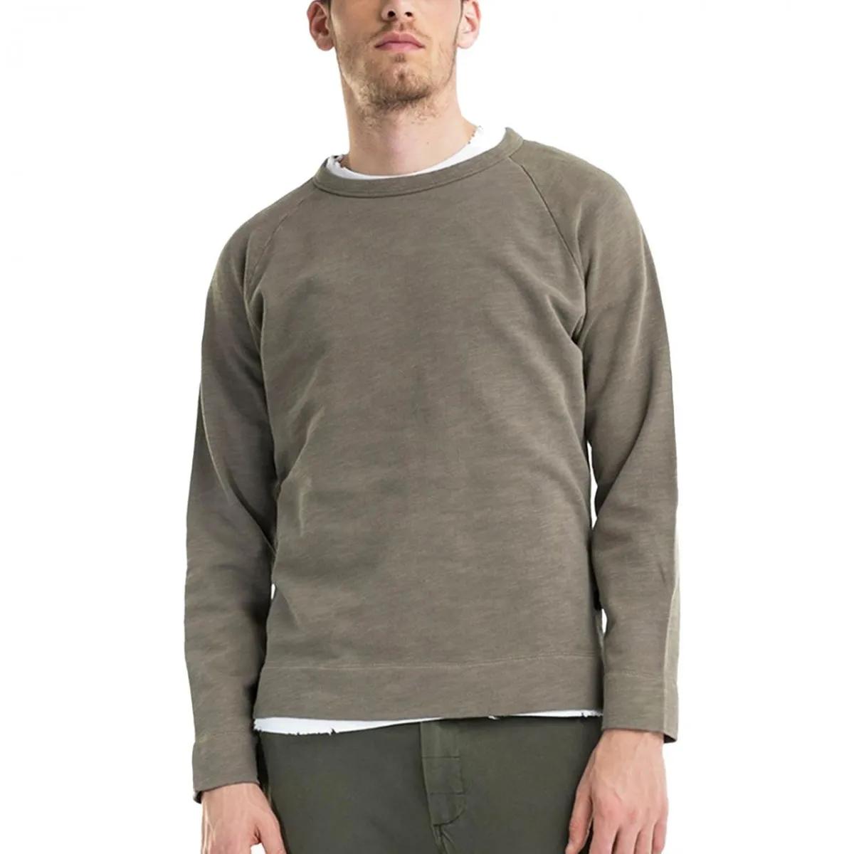 Felpa In Organic Cotton Essential, Verde