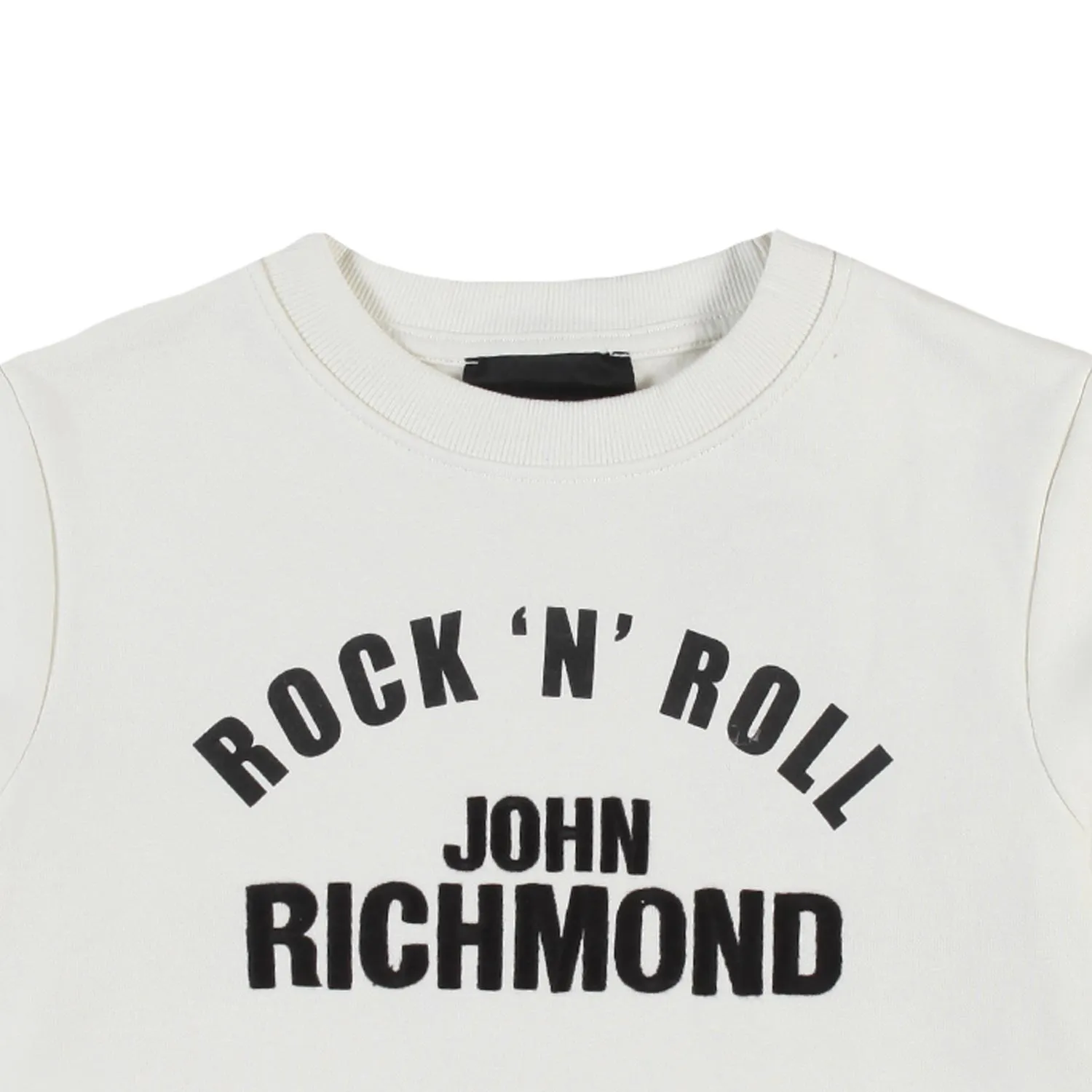 Felpa John Richmond Panna Con Lettering Neri