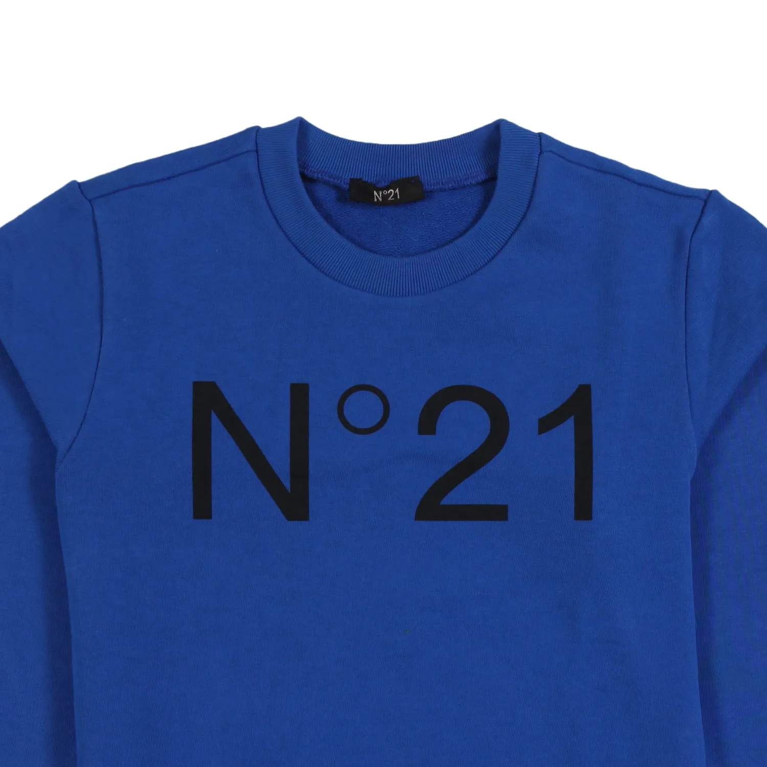 Felpa Unisex Blu Con Logo N21 Nero