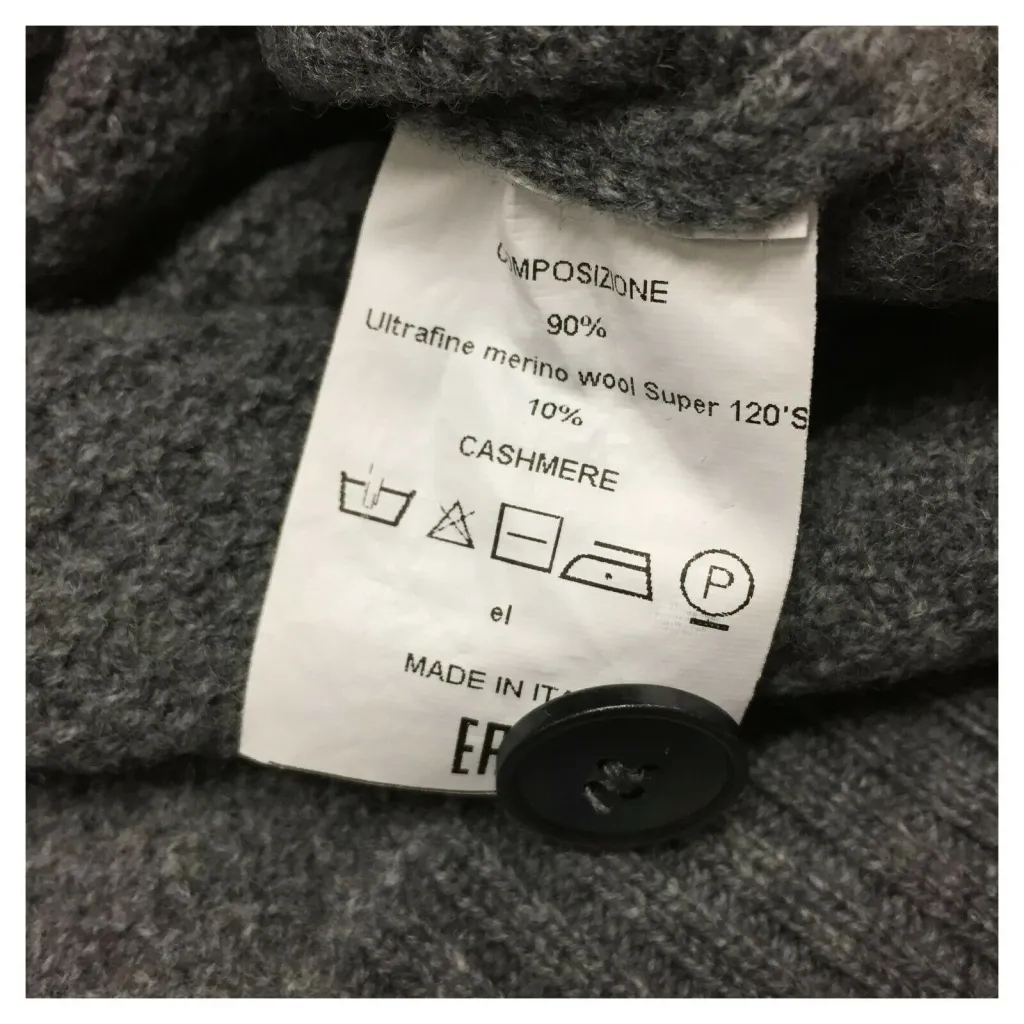 FERRANTE maglia uomo grigio bottoni sul collo lavorazione in rilievo R20309 MADE IN ITALY