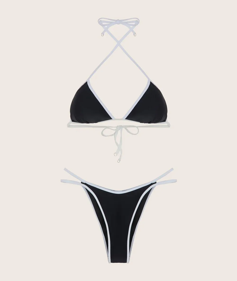 F**K DONNA--Costume da bagno Bikini triangolo Scribble