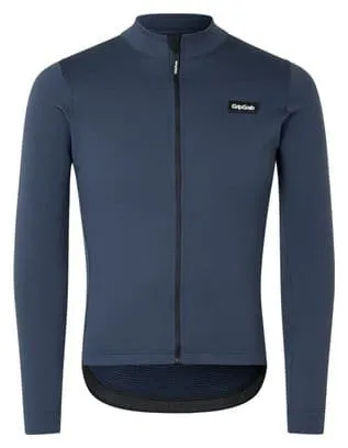 GripGrab Gravelin Merinotech Thermal Blue Long Sleeve Jersey