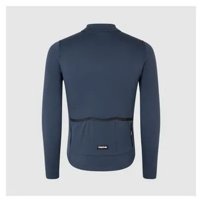 GripGrab Gravelin Merinotech Thermal Blue Long Sleeve Jersey