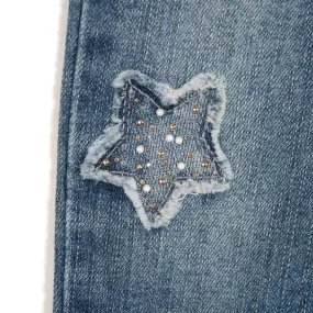 Jeans Bambina Stelle E Strass