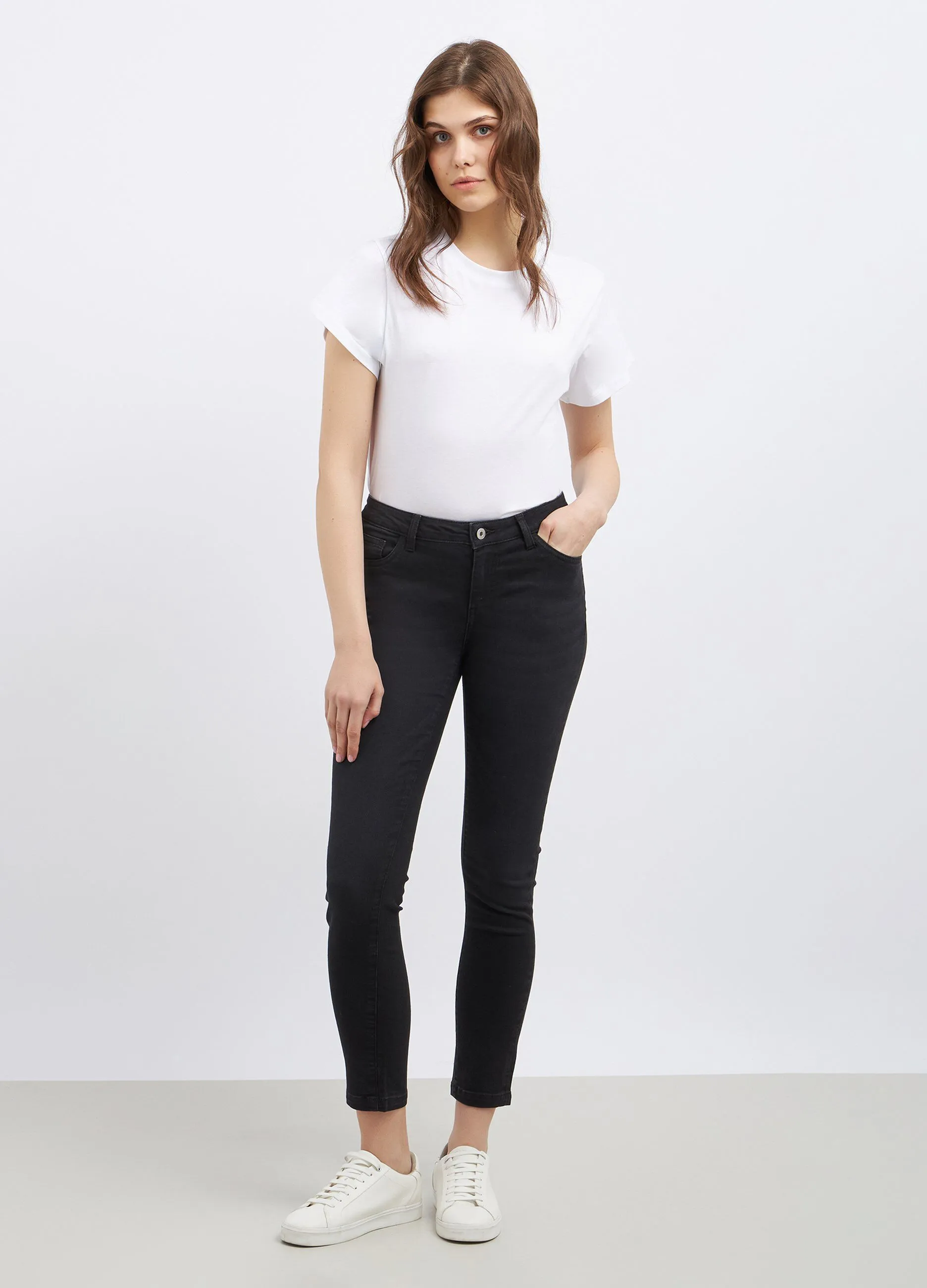 Jeans in misto cotone stretch donna