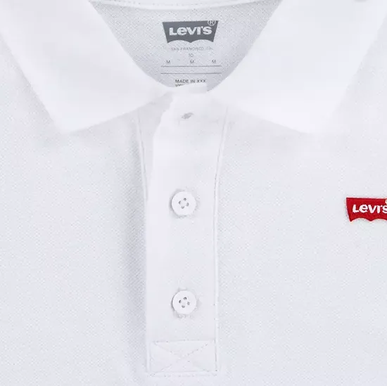 Levi's Kids short sleeve polo shirt for boys EA893-W3B white