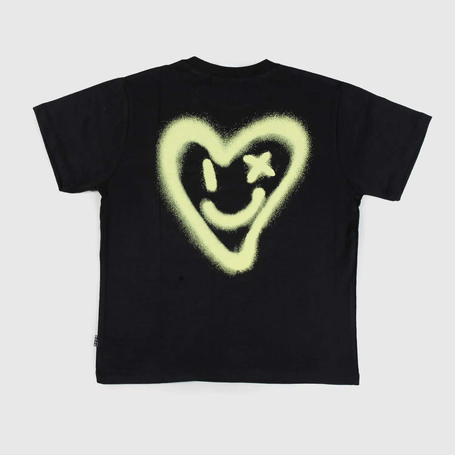 Maglia Maniche Corte Nera Con Cuore Unisex