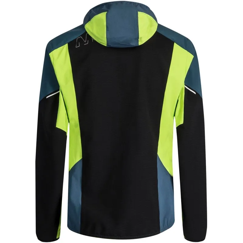 MONTURA PREMIUM WIND HOODY JACKET BLU CENERE/VERDE LIME TAGLIA S