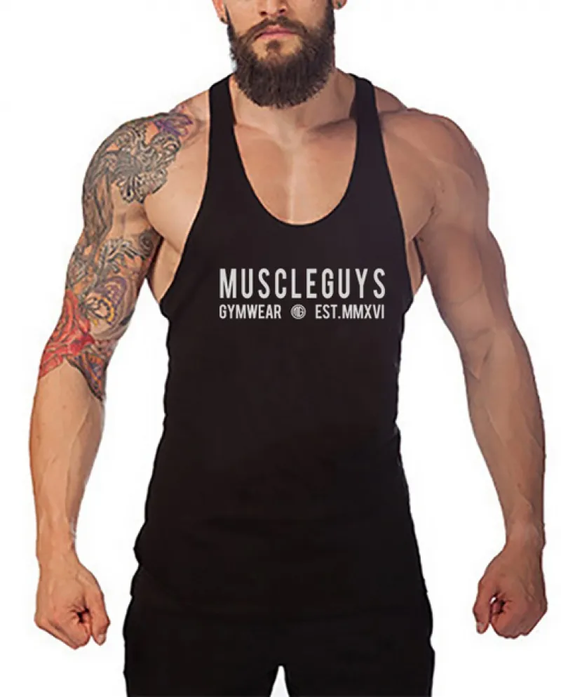 Muscleguys Bodybuilding Stringer Canotte Palestra Felpa Con Cappuccio Camicia Senza Maniche Canotta Fitness Uomo Palestra Abbigl