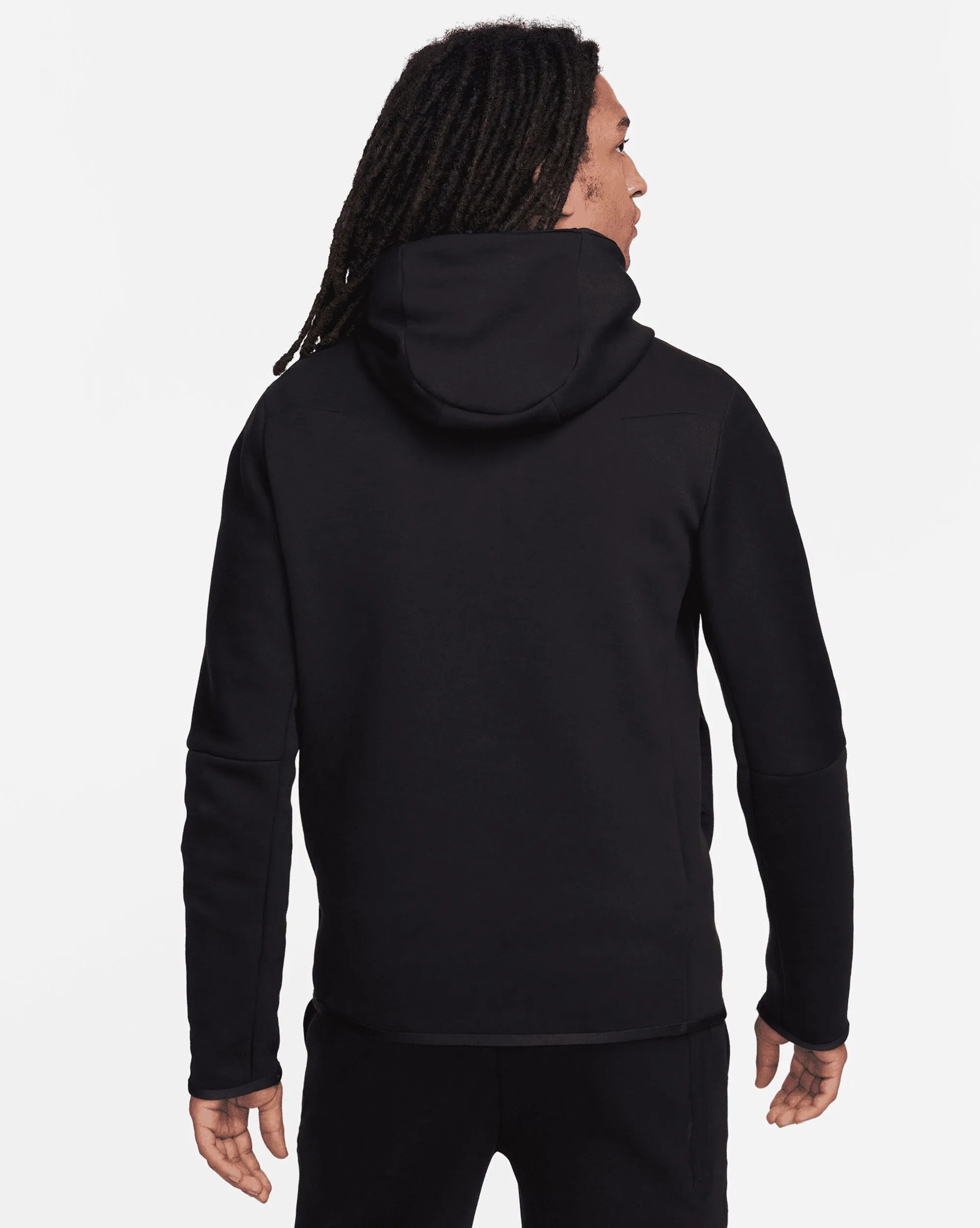 Nike Felpa Tech Fleece Con Cappuccio Nero Uomo