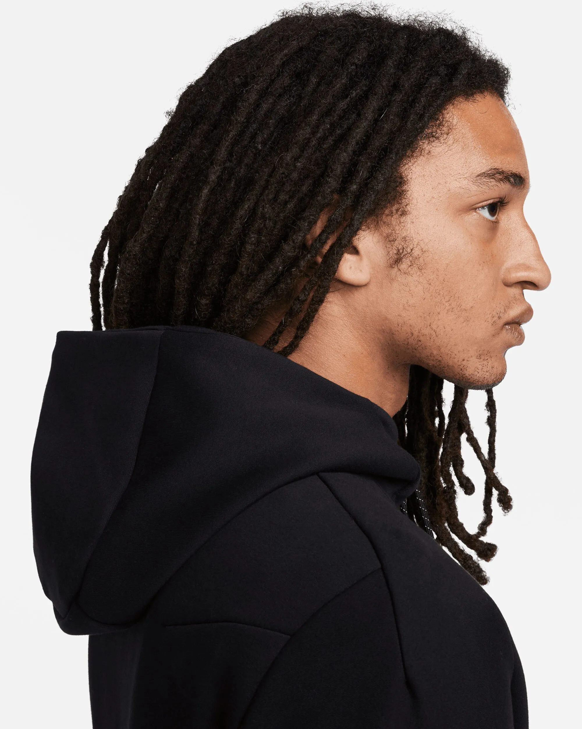 Nike Felpa Tech Fleece Con Cappuccio Nero Uomo