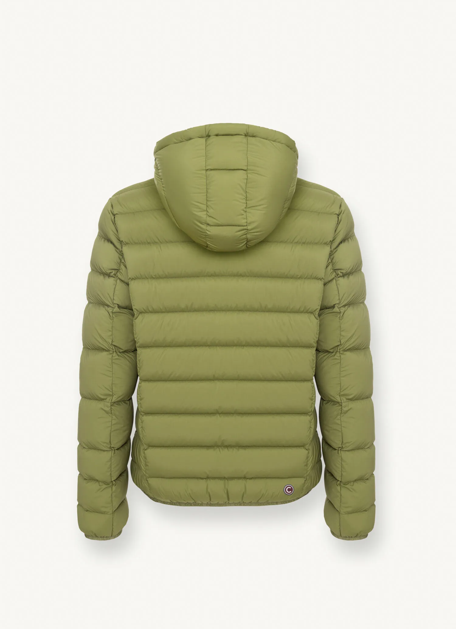 Opaque stretch down jacket with detachable hood