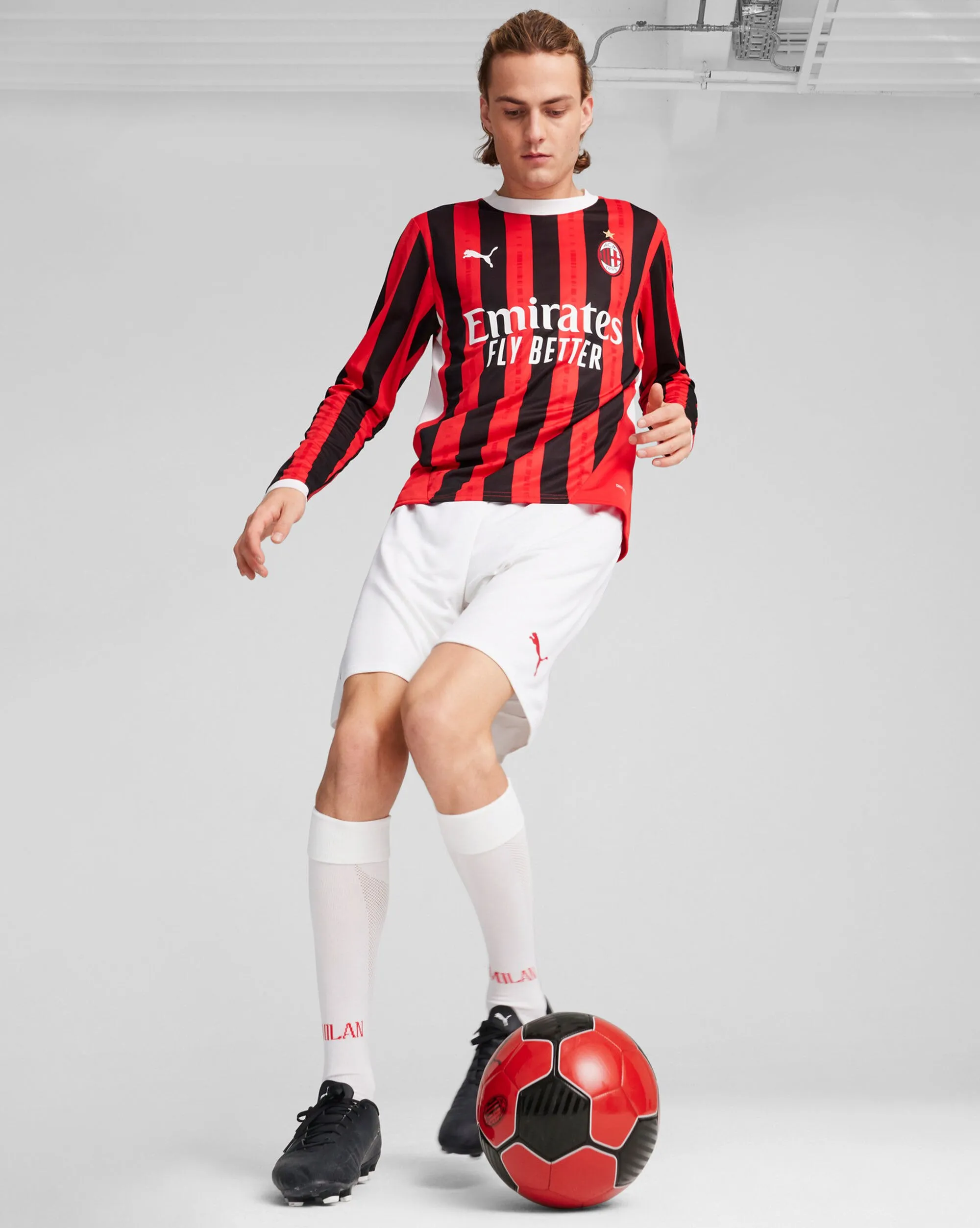 Pantaloncini Home AC Milan 24/25 Bianco Uomo