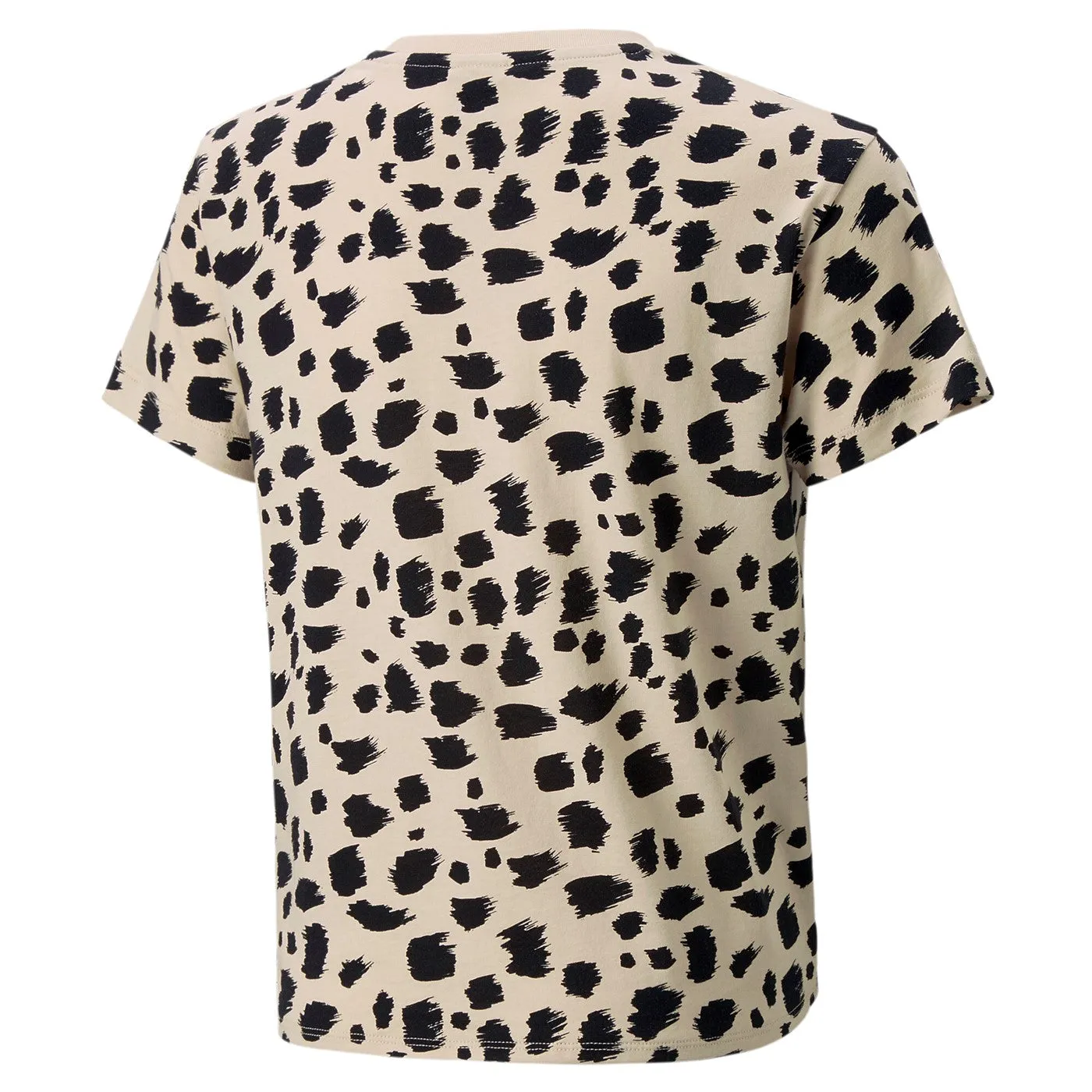 Puma T-shirt for girls and boys with patterned knot Aminal AOP Knotted Tee G 673523-88 granola