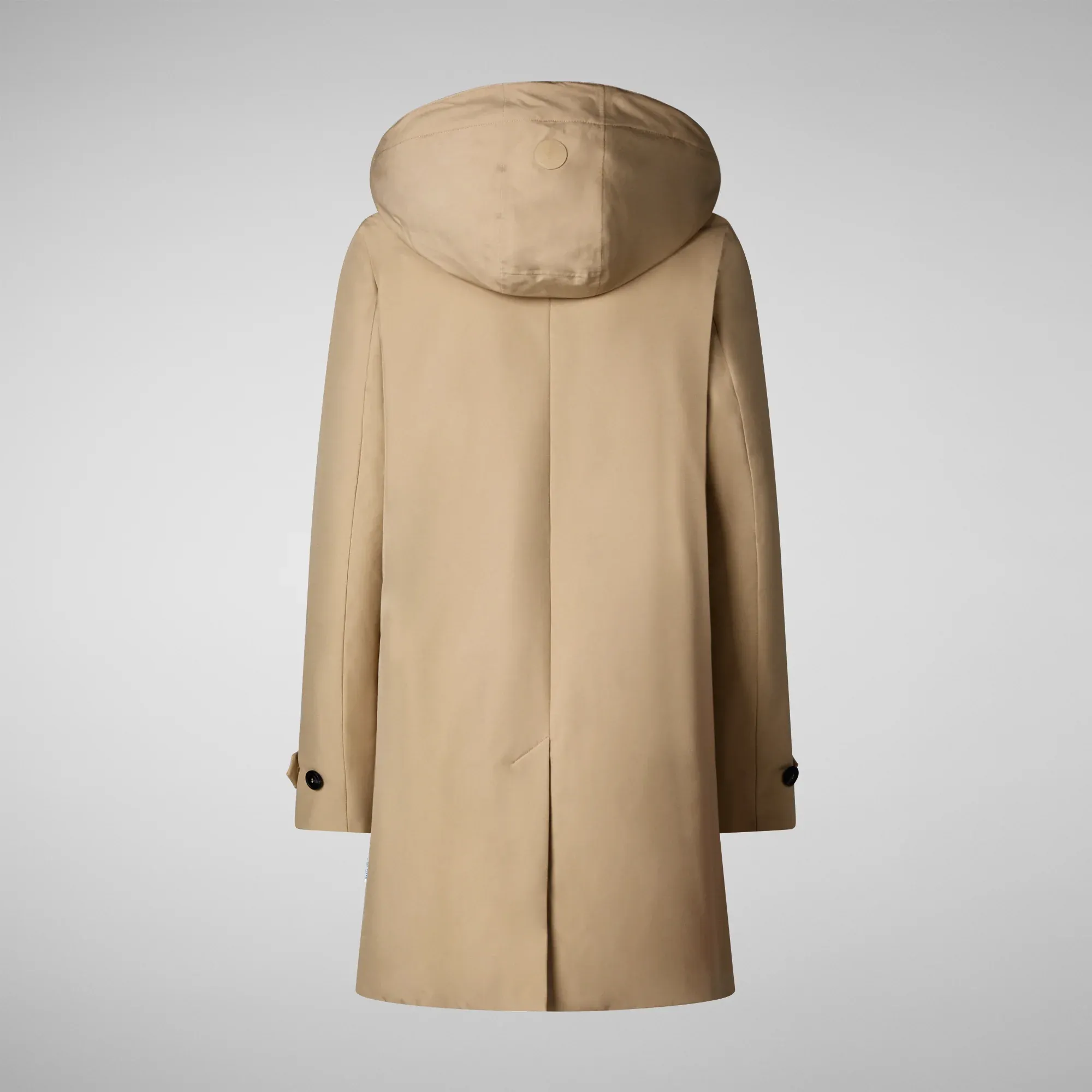 SAVE THE DUCK Cappotto donna in soft shell cappuccio staccabile CAPPOTTO CAPPUCCIO EMBIE