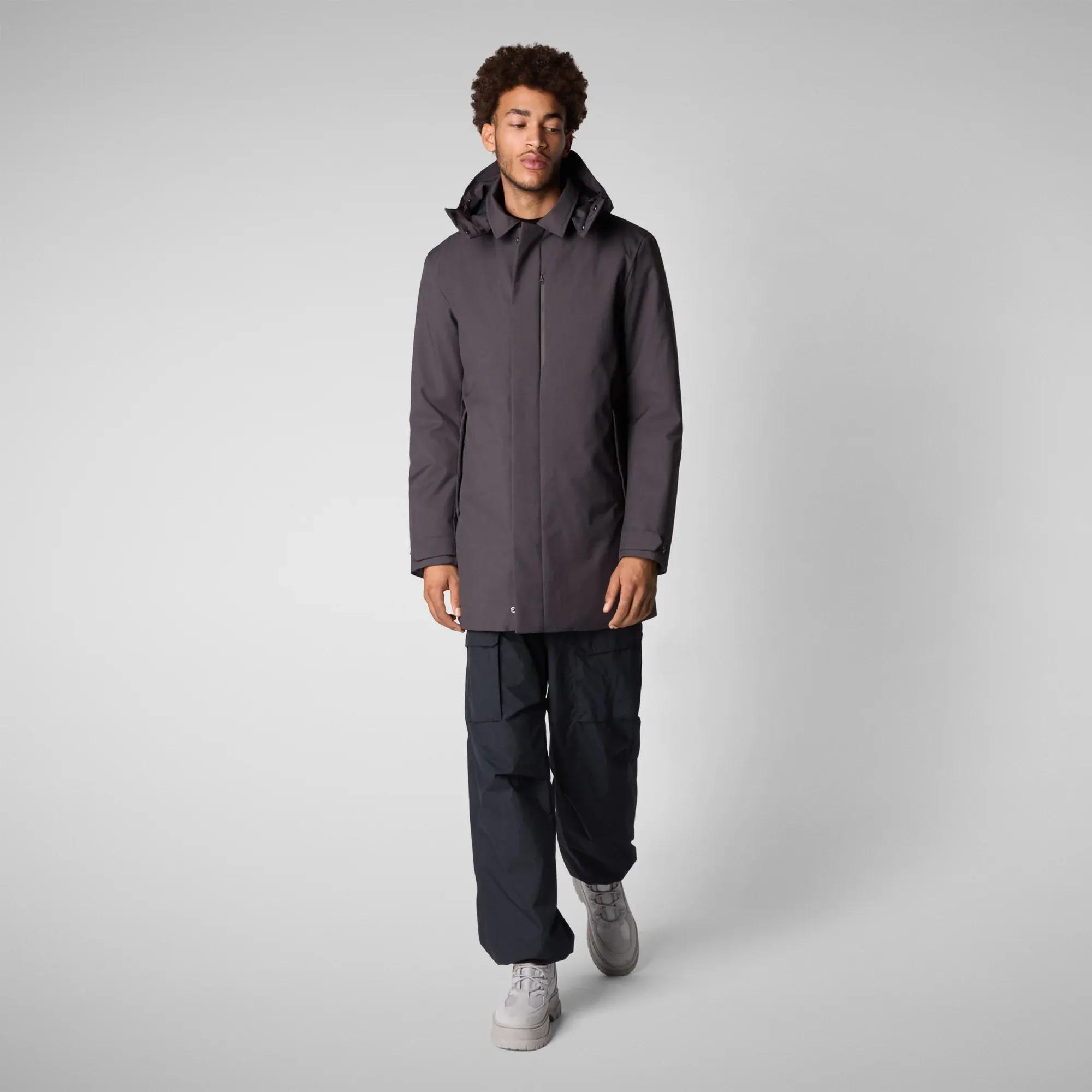 SAVE THE DUCK Giubbino cappuccio softshell MAN’S ANIMAL FREE PUFFER JACINK ET FLYNN BLU