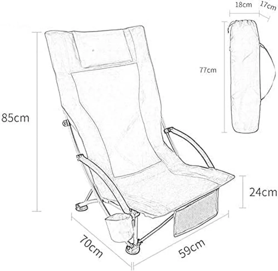 Sedia Pieghevole da Esterno Sedia da Campeggio Sedia da Campeggio Portatile da Esterno Sgabelli da Pesca da Spiaggia Poltrona da