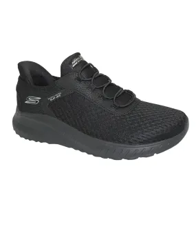 SKECHERS 117504 SLIP-INS BOBS SPORT SQUAD CHAOS nero scarpe donna memory foam VEGAN