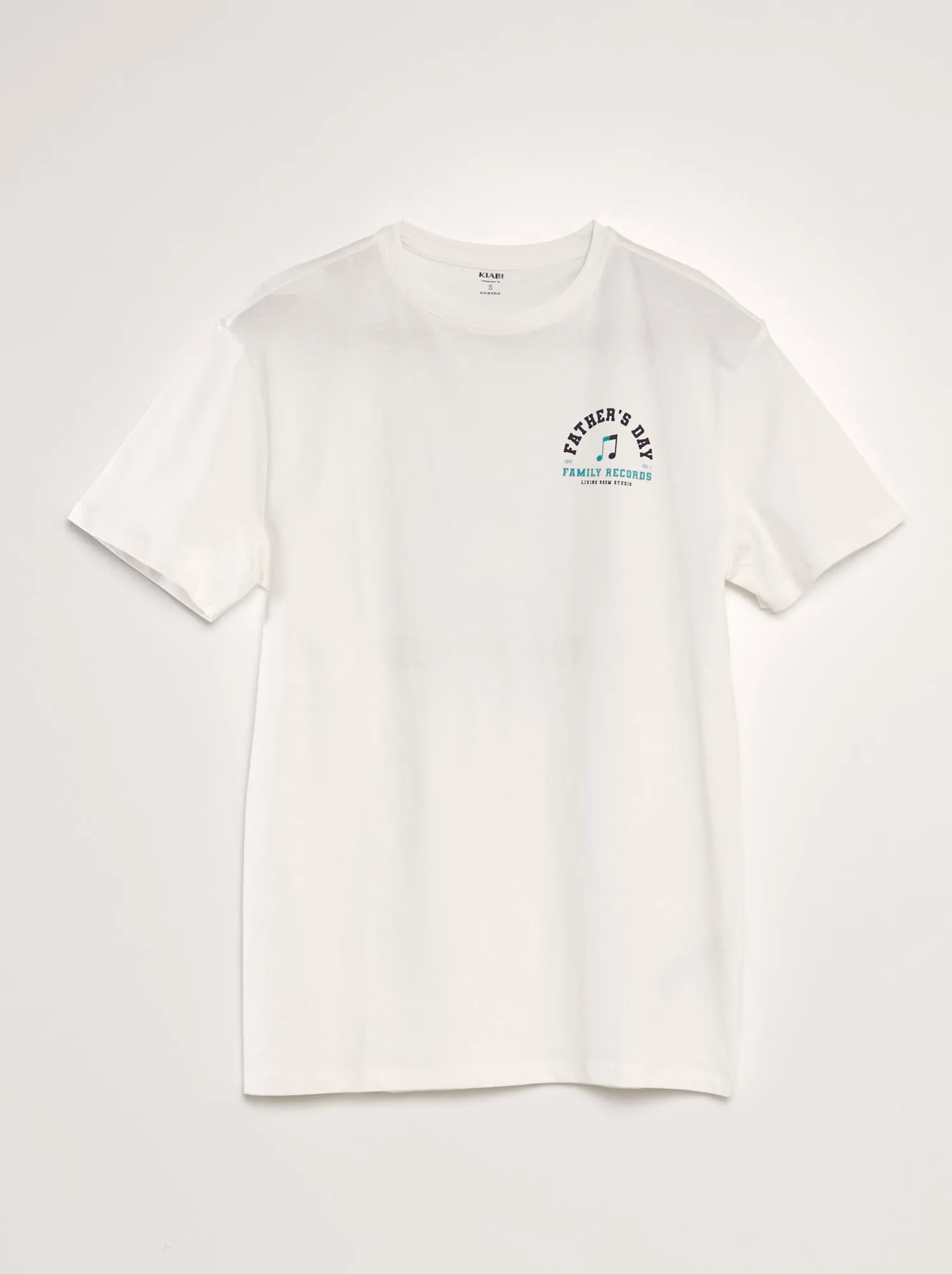 T-shirt con stampa 'Festa del papà' - BIANCO