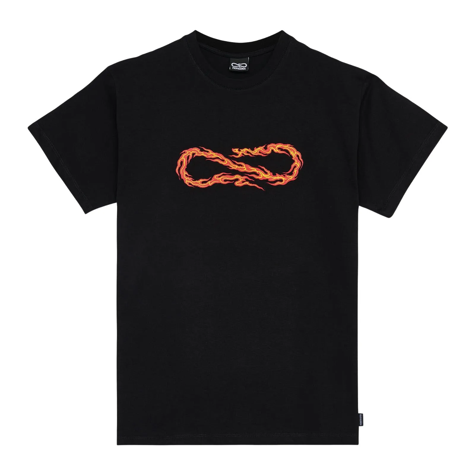 T-shirt Propaganda Logo Flame Nero