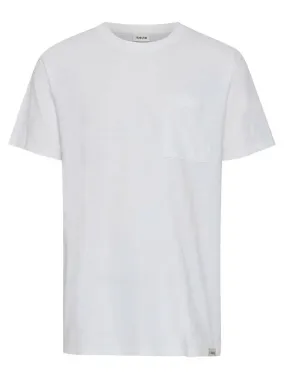 T-shirt uomo bianca con scollo rotondo