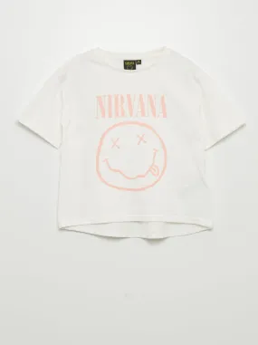 T-shirt 'Nirvana' a maniche corte - BIANCO