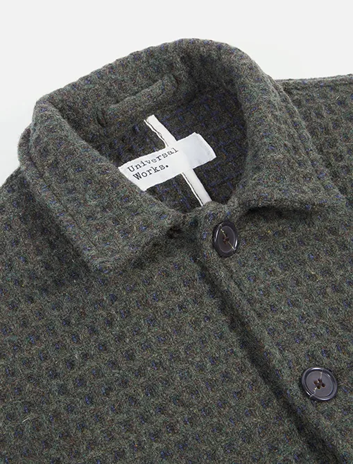 Universal Works 3D Tweed Olive Check Labour Jacket