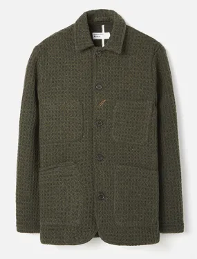 Universal Works 3D Tweed Olive Check Labour Jacket